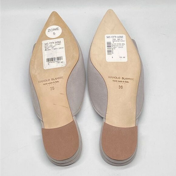Manolo Blahnik  Maysale Suede Flats size 36 - Picture 10 of 11
